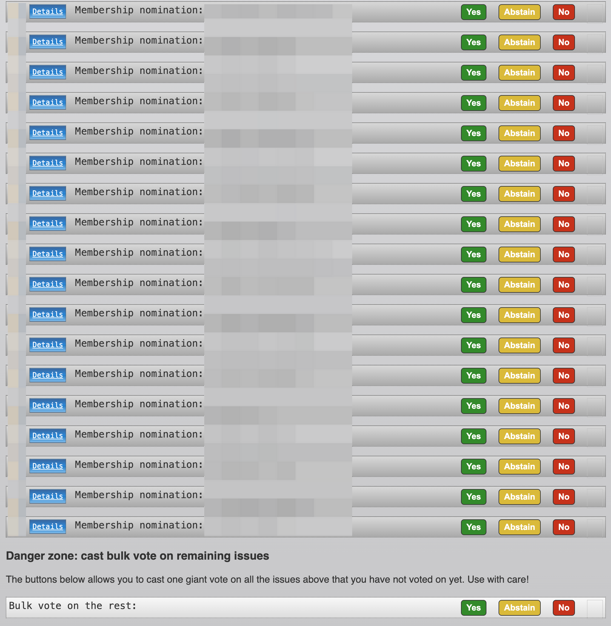 Bulk Vote